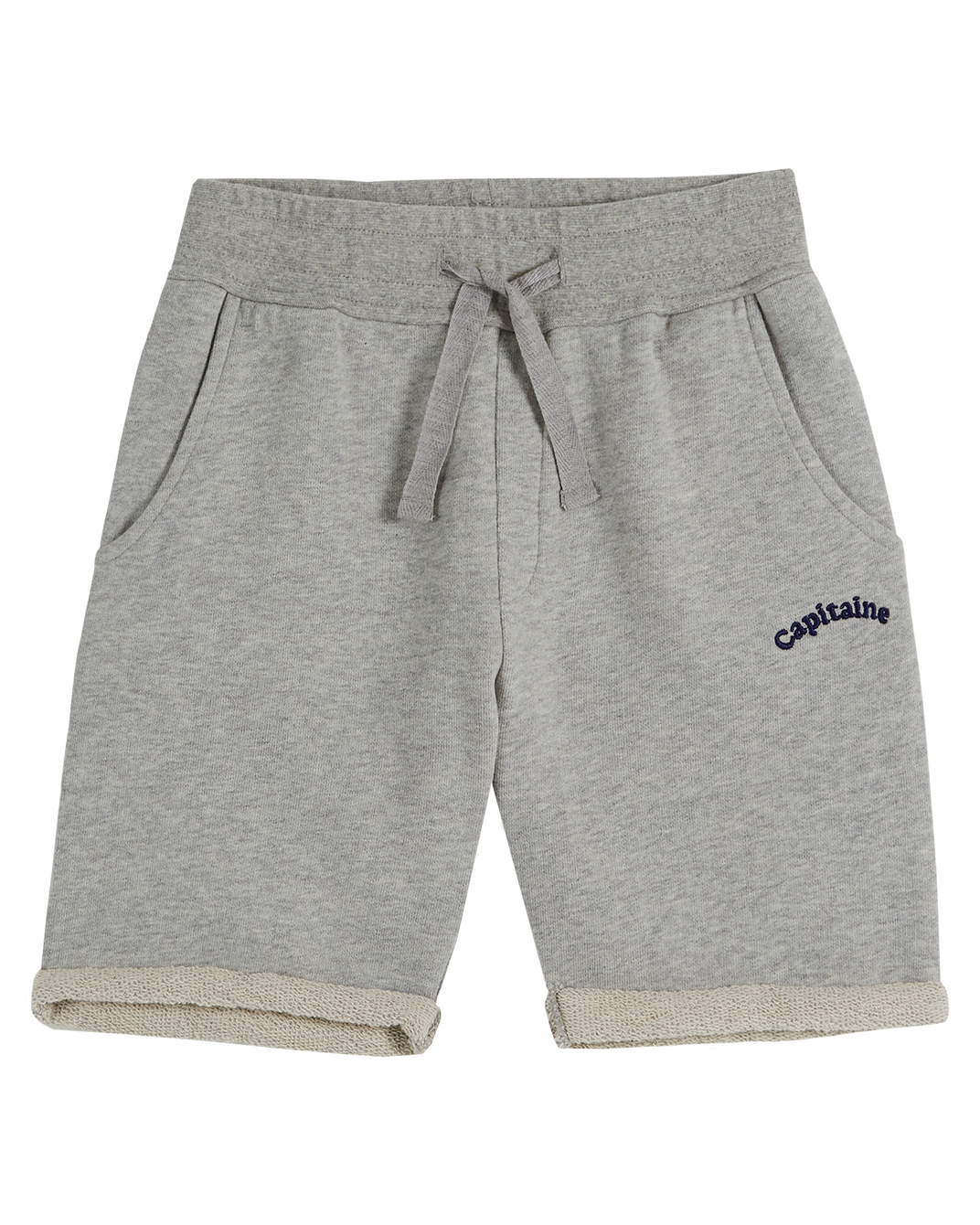 Bermuda coton bio gris chiné