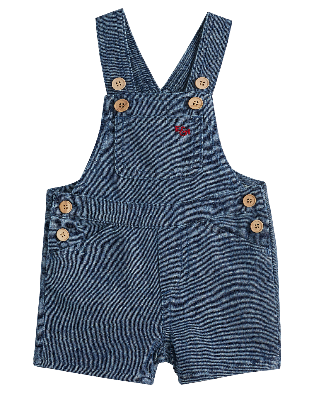 Salopette bébé - lin indigo