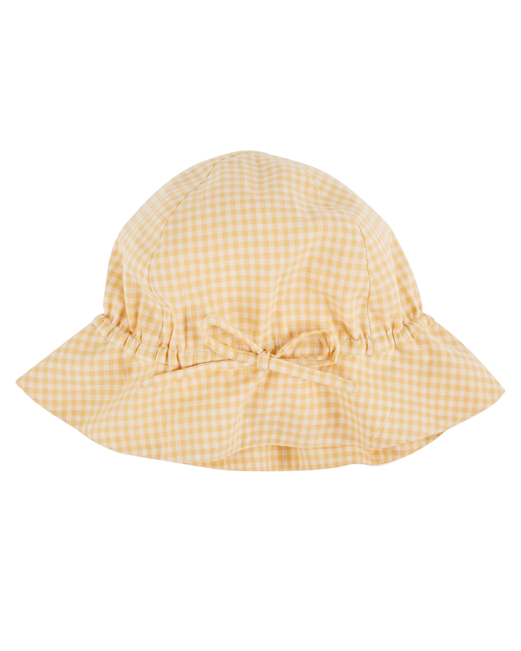 Yellow gingham hat