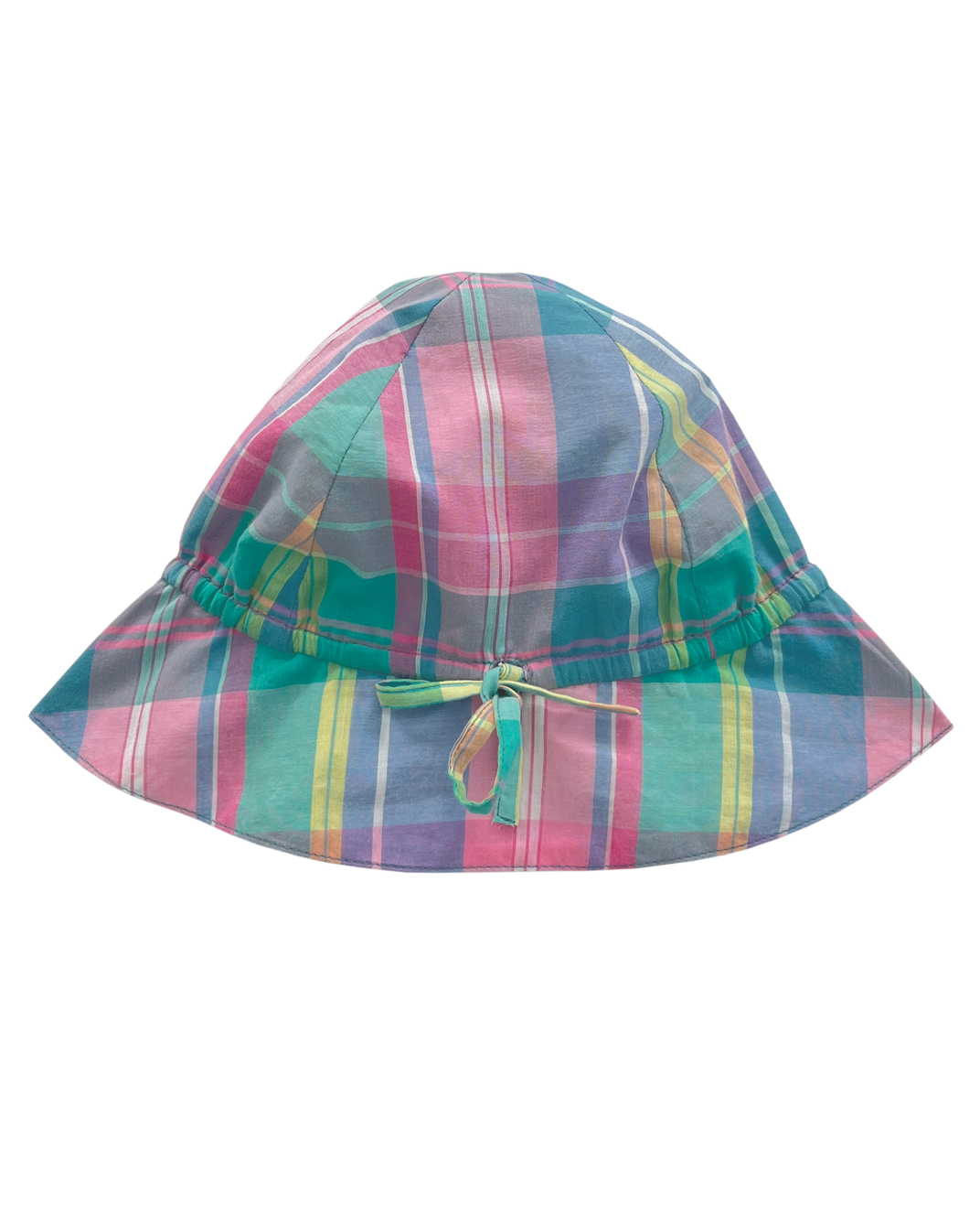 Multicolored madras checkered hat