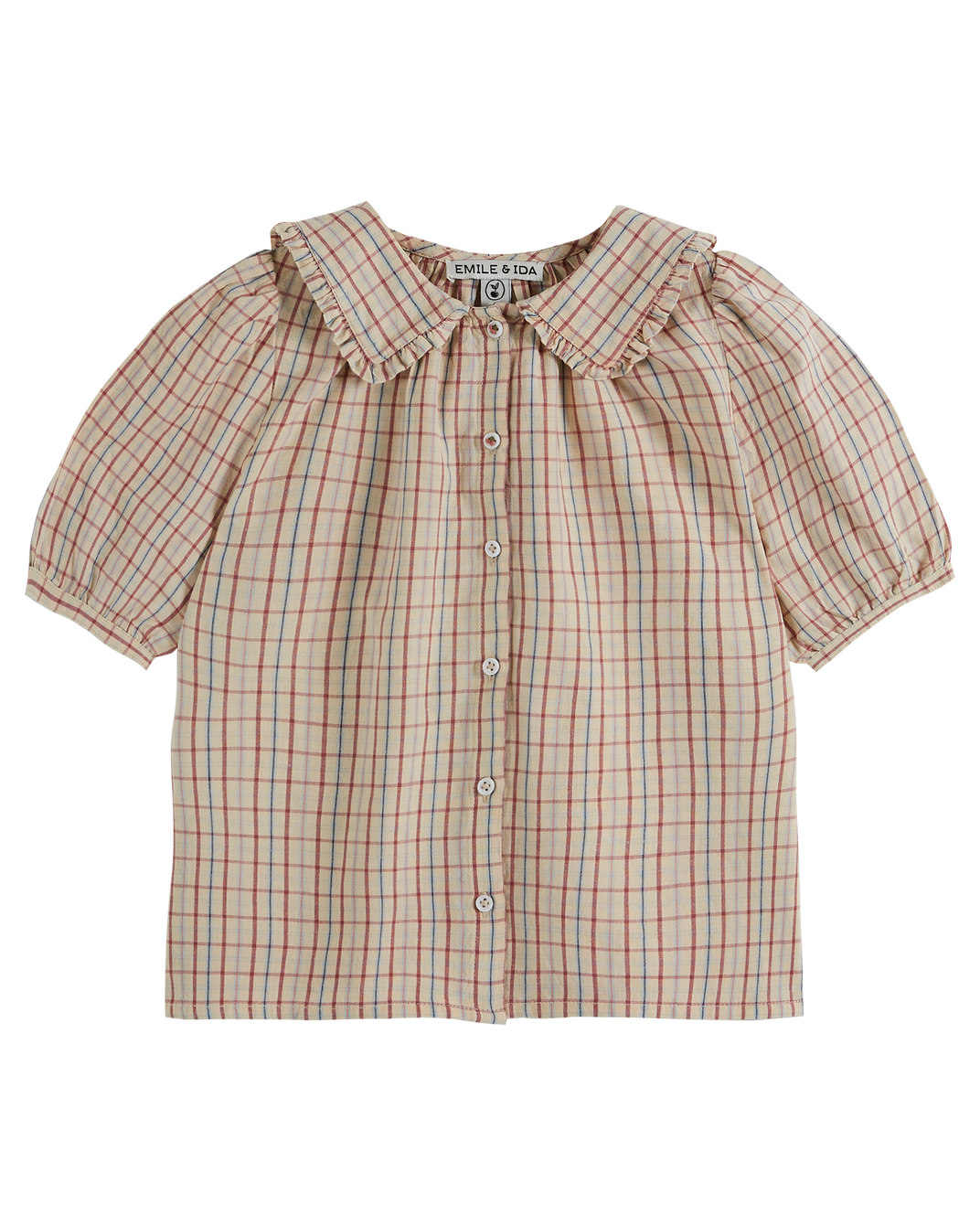 Vanilla check blouse