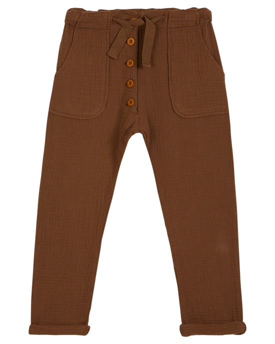 emile et ida Pantalon gaze de coton cookie