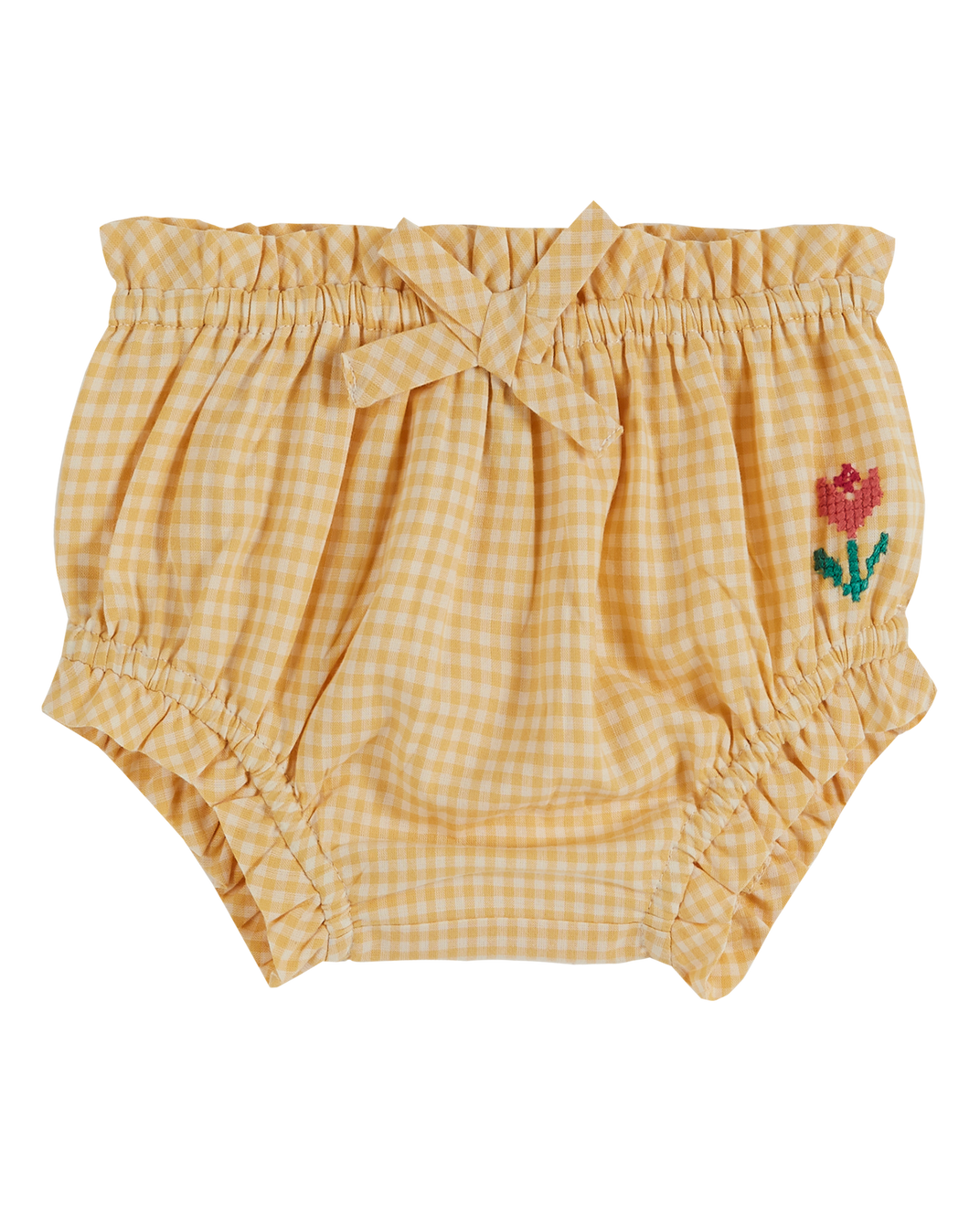 Yellow gingham bloomers