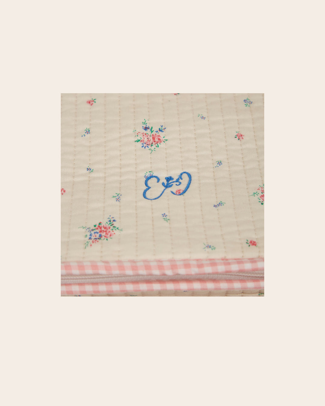 Valise - Fleuri écru