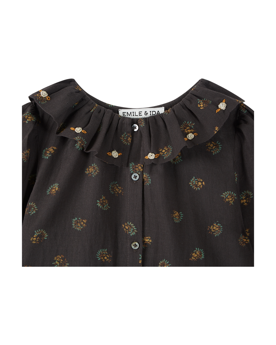 Blouse voile de coton bitume groseille