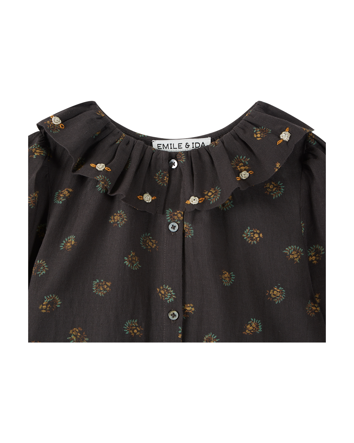 Blouse voile de coton bitume groseille