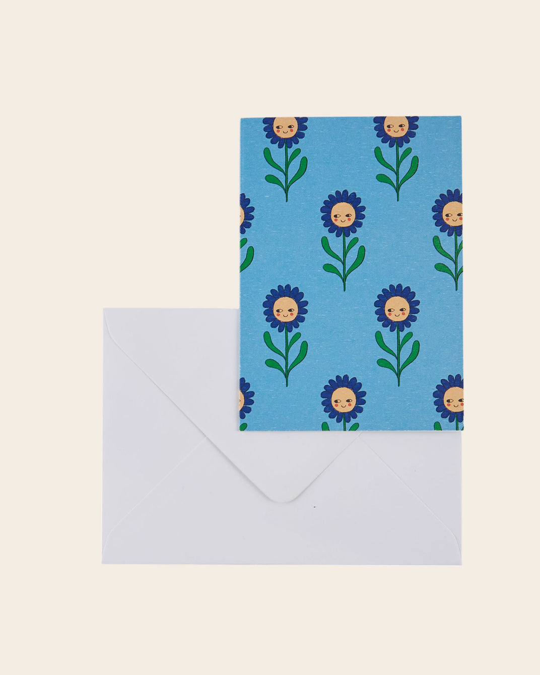 Carte Marguerite bleu