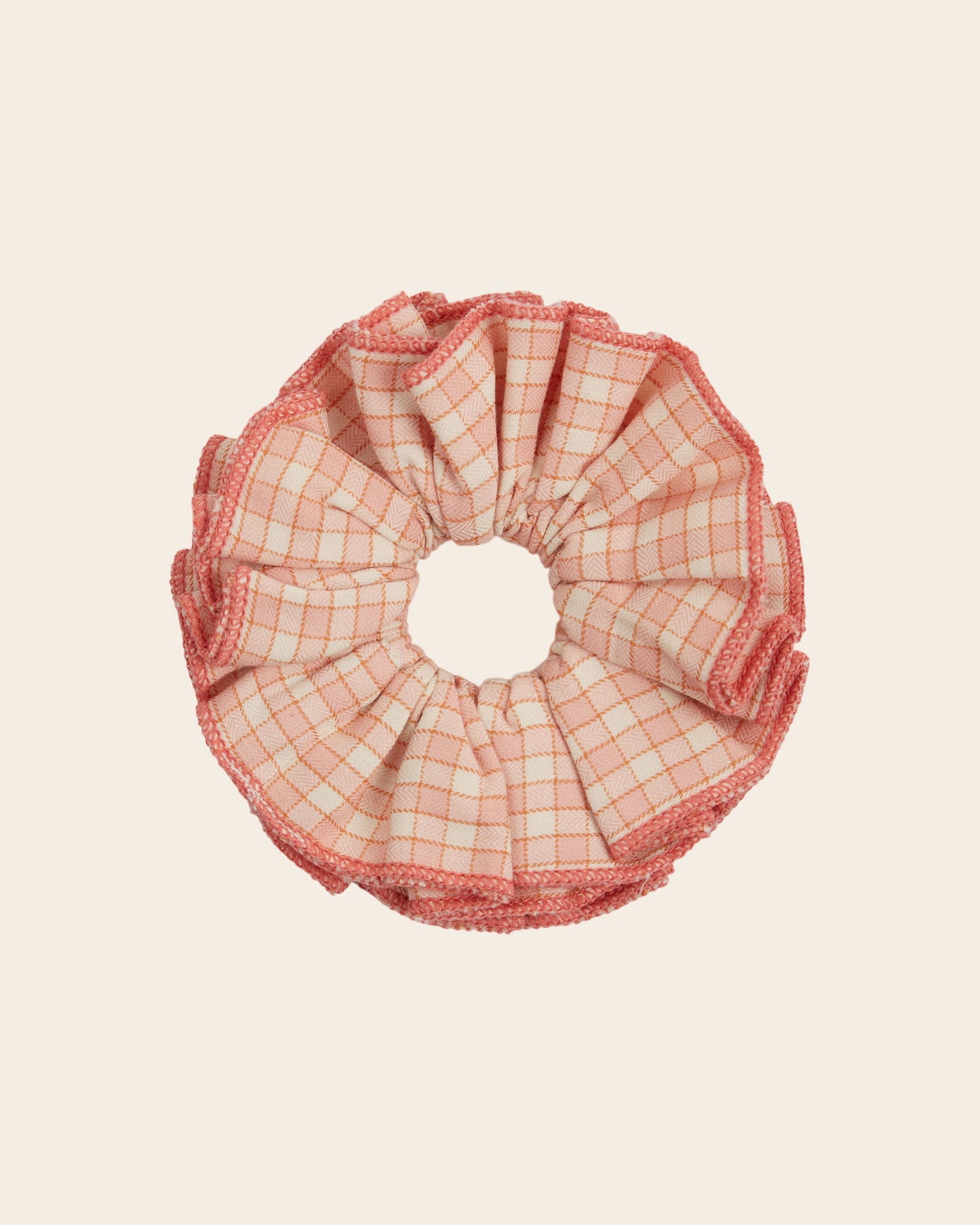 Chouchou flamenco carreaux rose