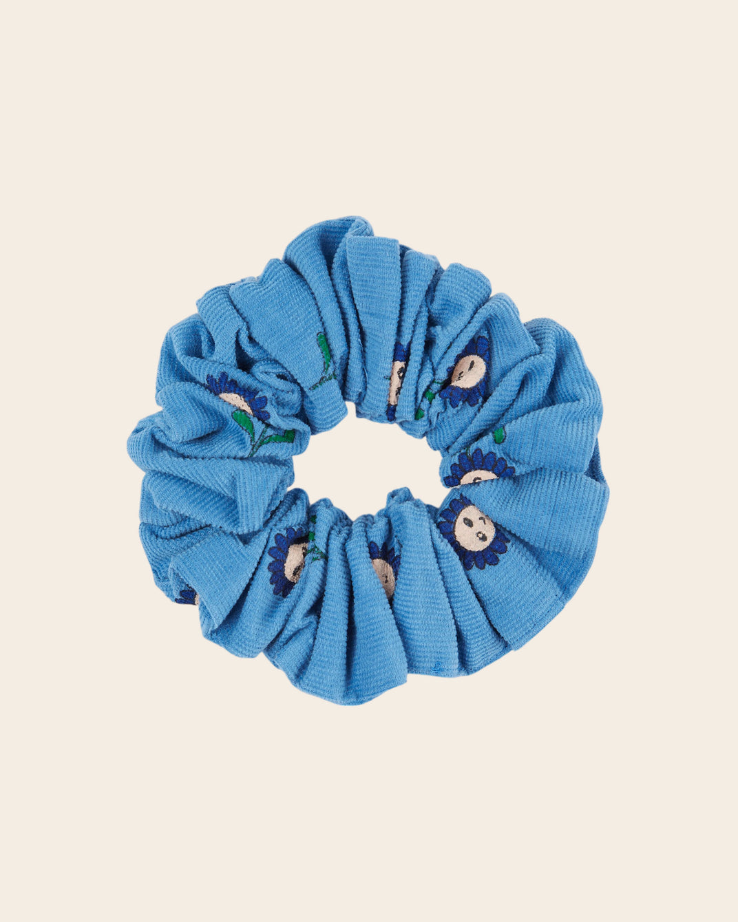 Chouchou marguerite bleu