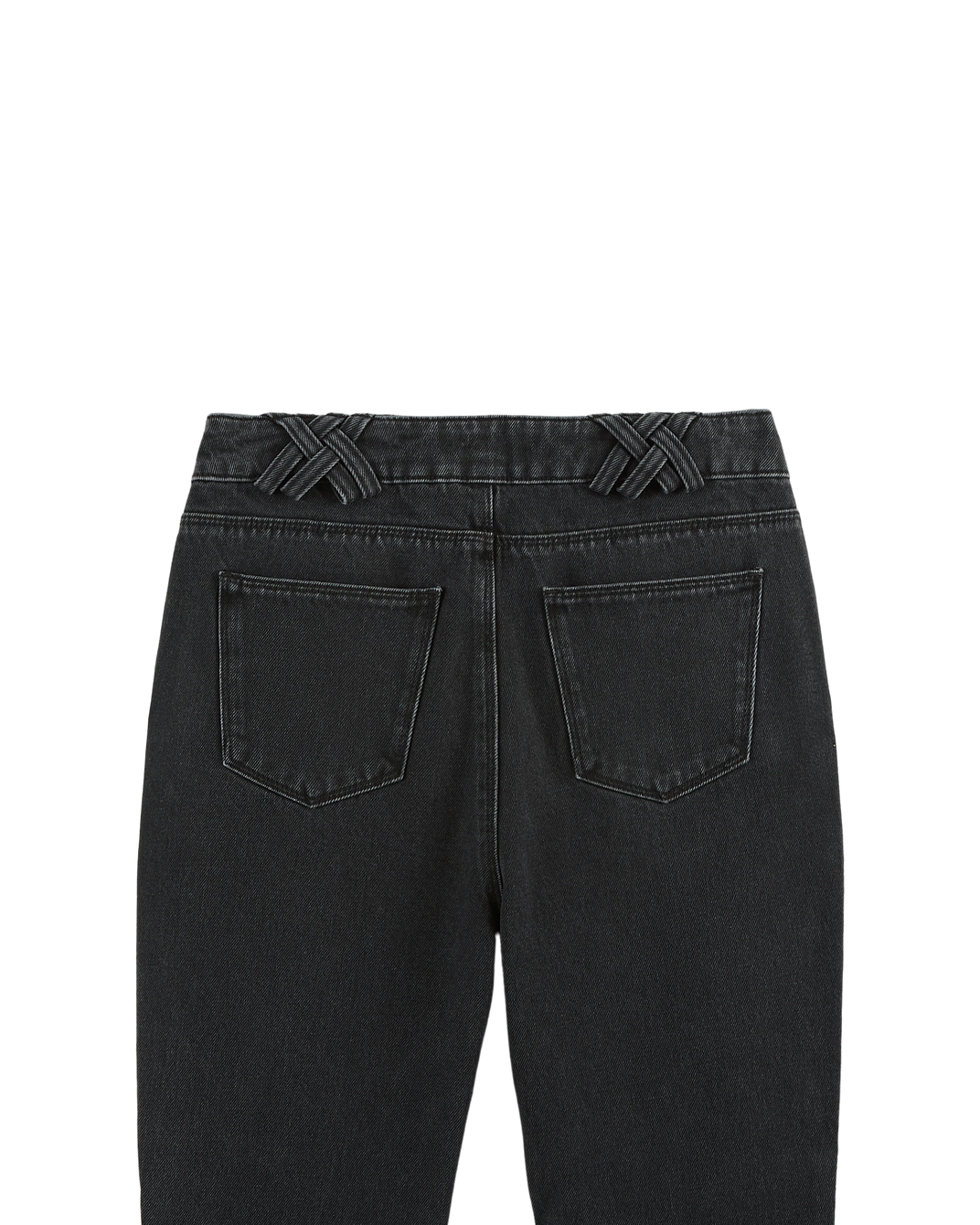 Dark gray denim flare pants