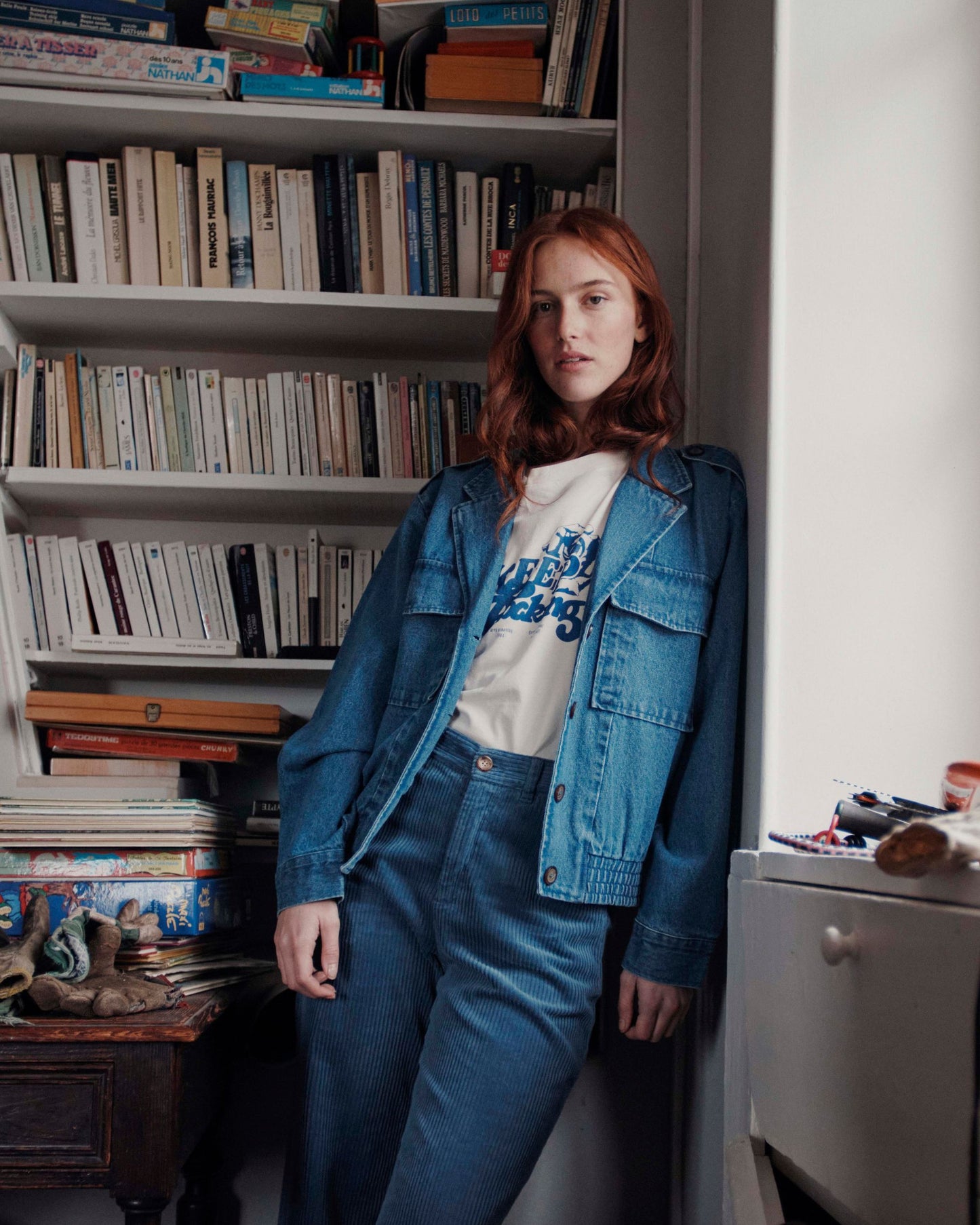 Blouson denim bleu