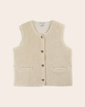 Veste sans manches sherpa écru