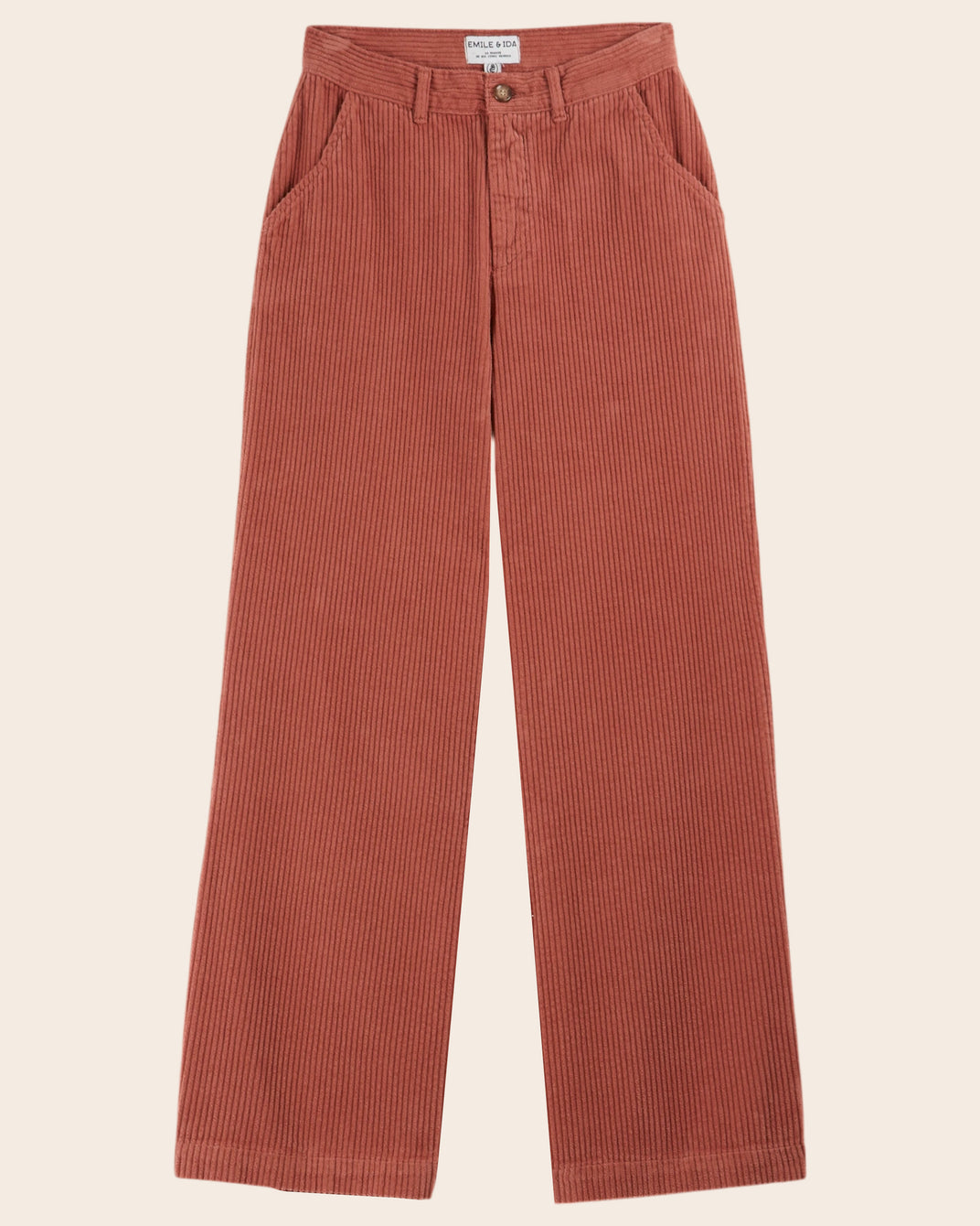 straight brick velvet pants
