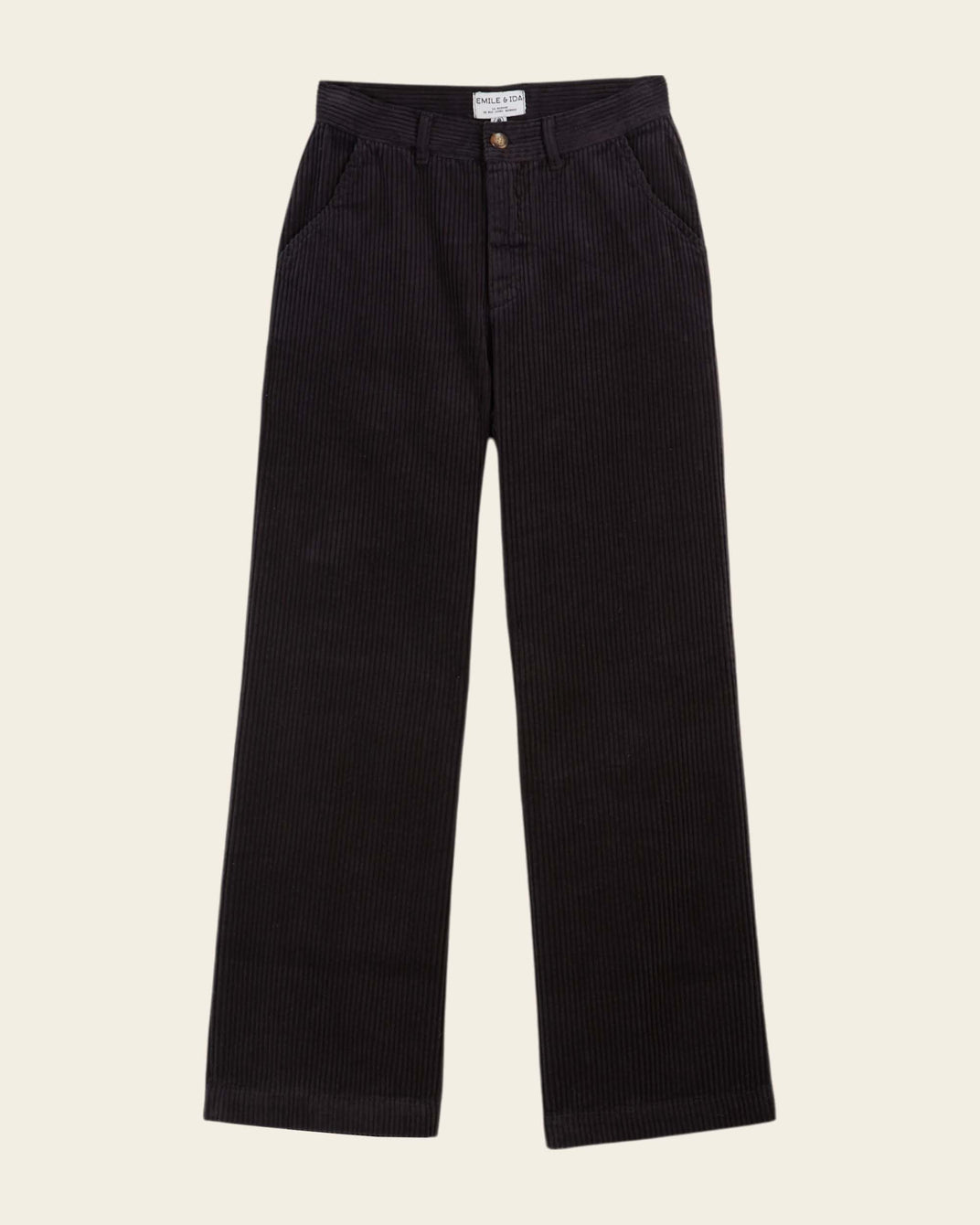 black velvet straight pants