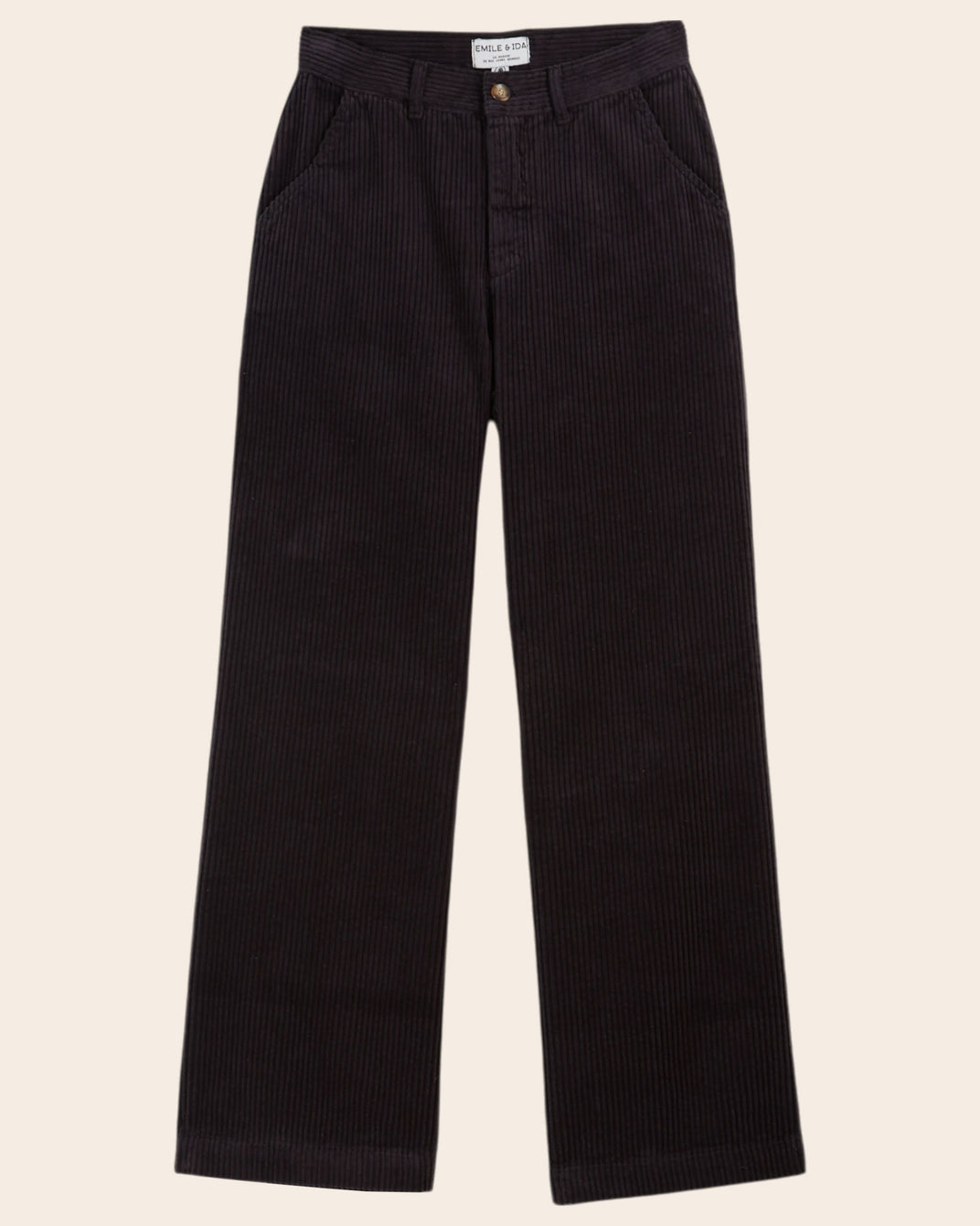 black velvet straight pants
