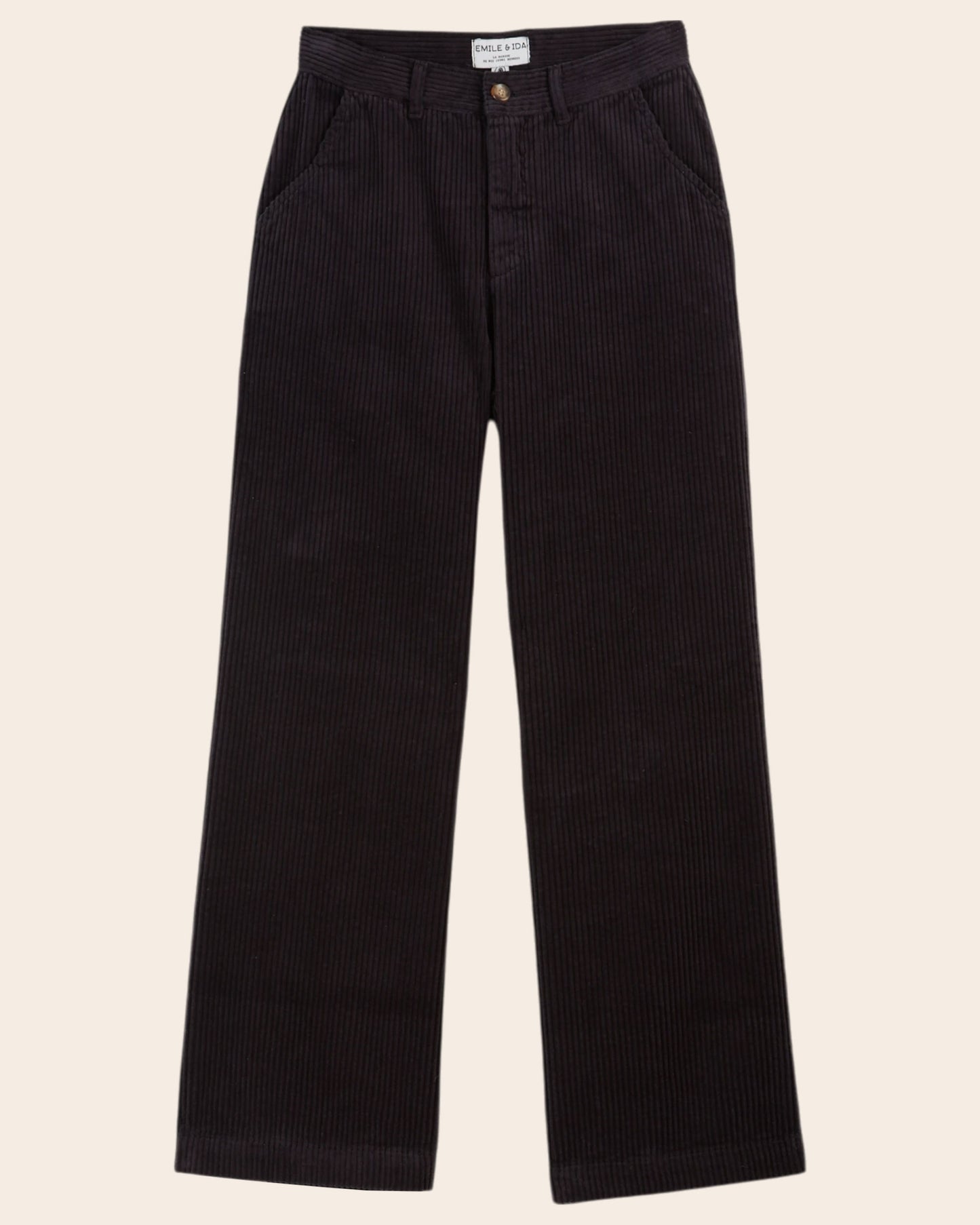 Pantalon velours cotelé noir
