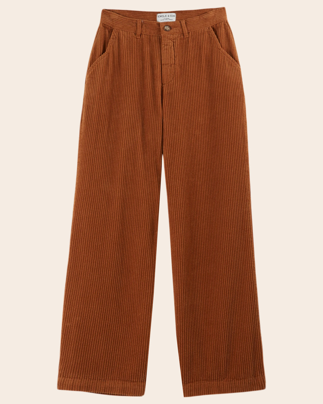 pecan velvet straight pants