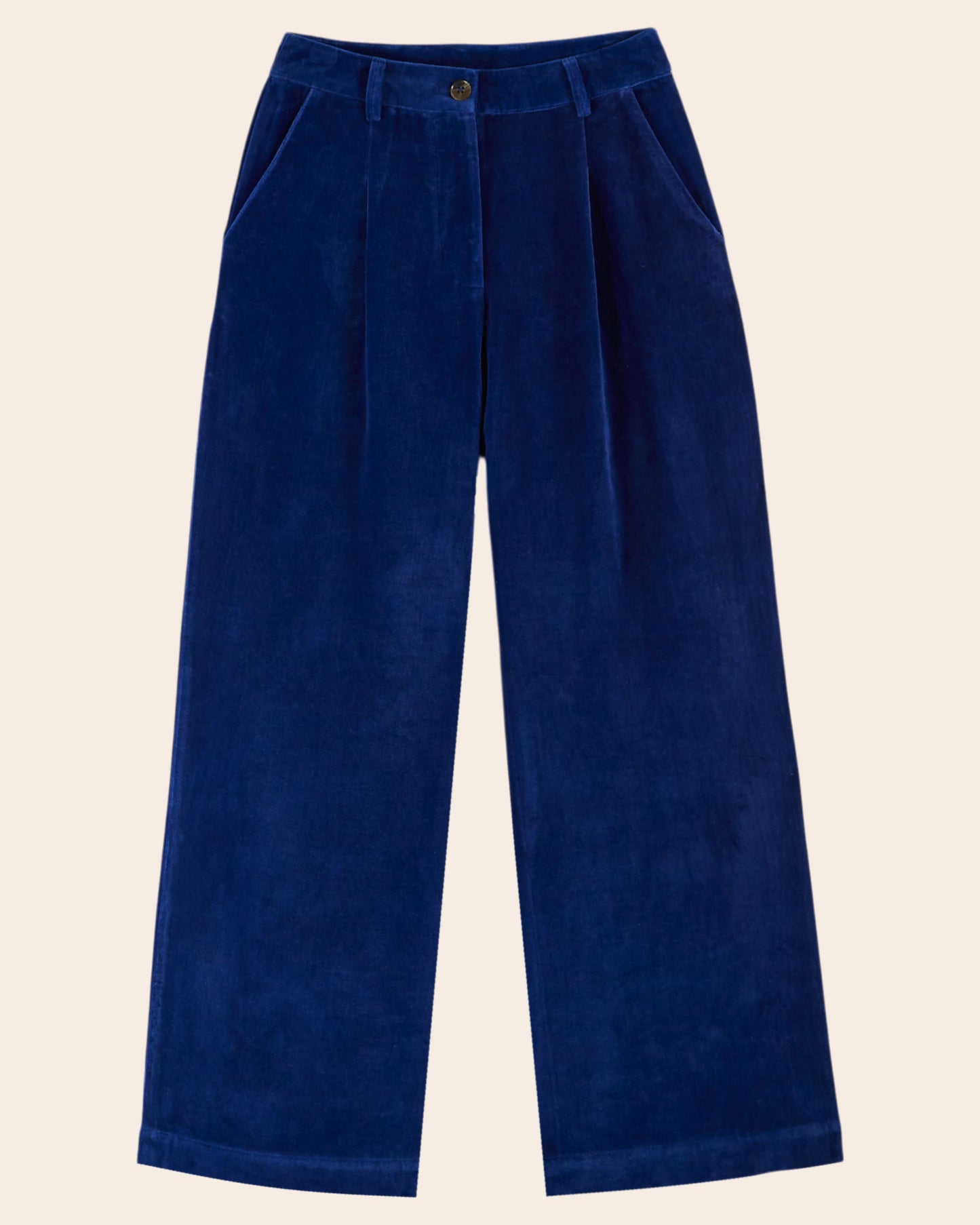 wide royal velvet pants