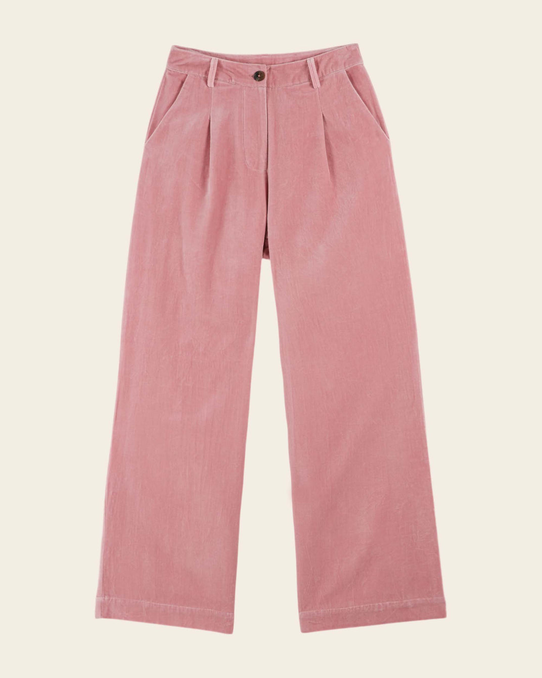 wide-legged velvet dragee pants