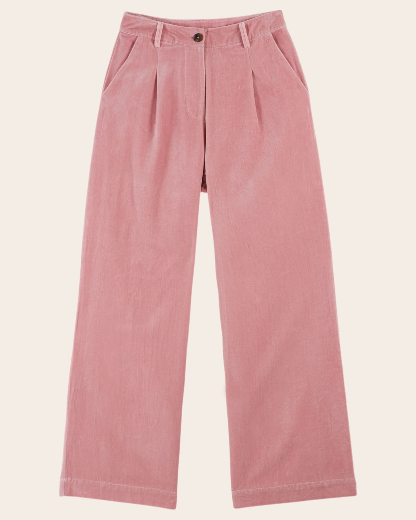 wide-legged velvet dragee pants