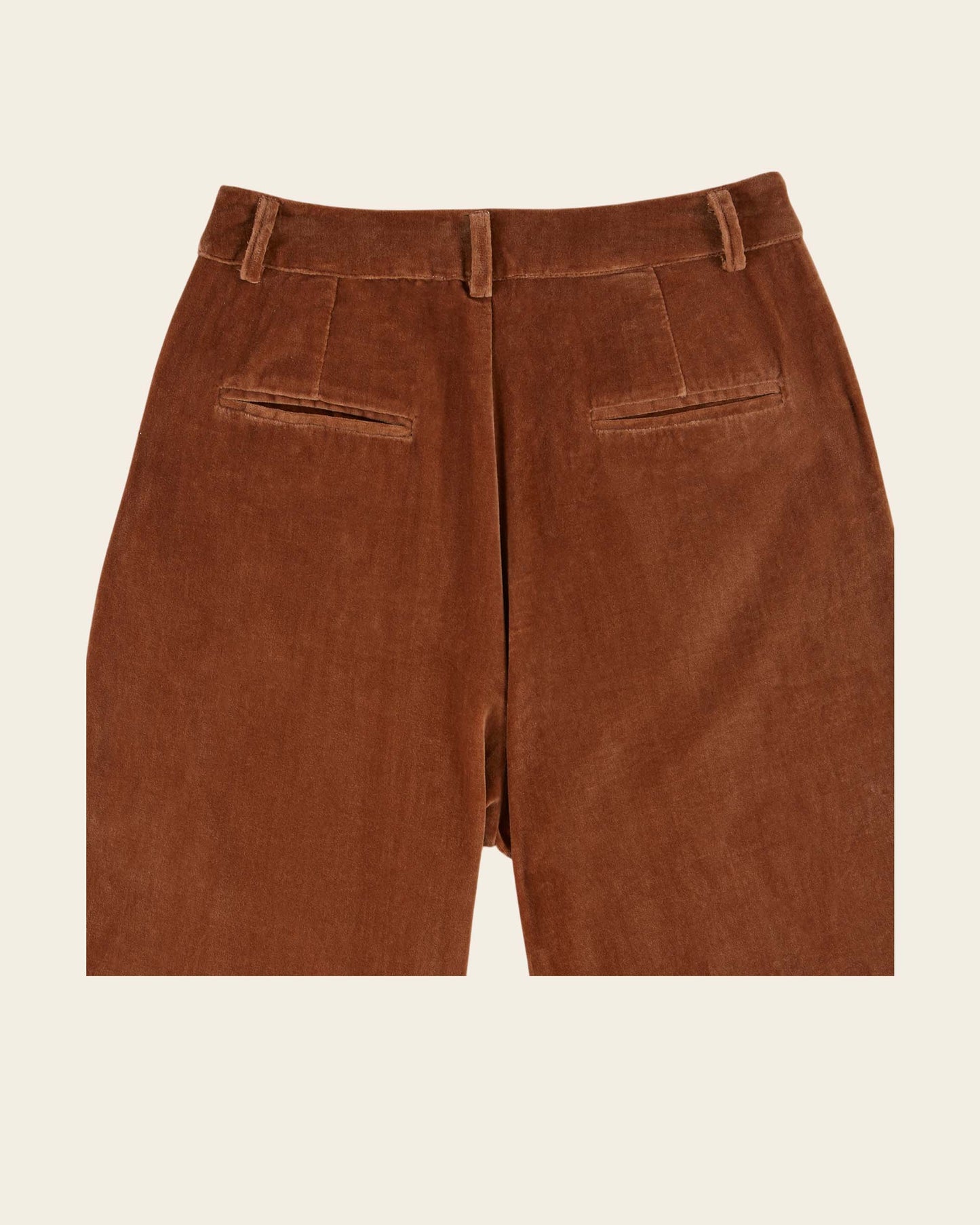pecan velvet wide-leg pants