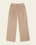 wide sand velvet pants