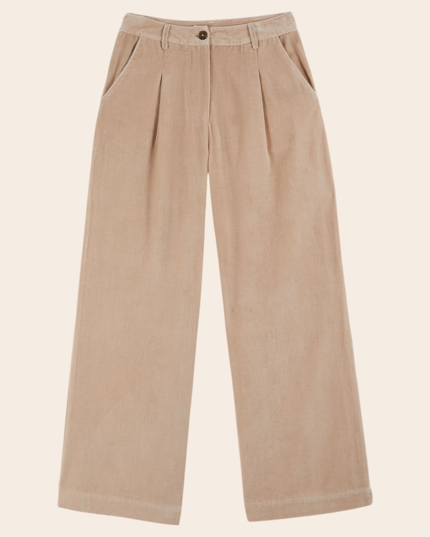 wide sand velvet pants