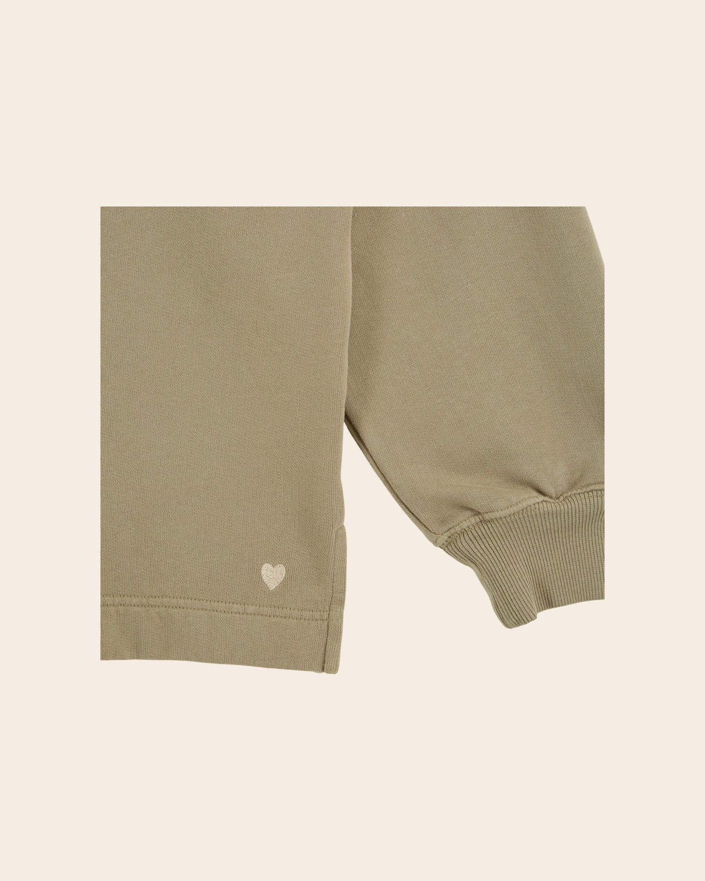 Sweat à capuche coton bio kaki