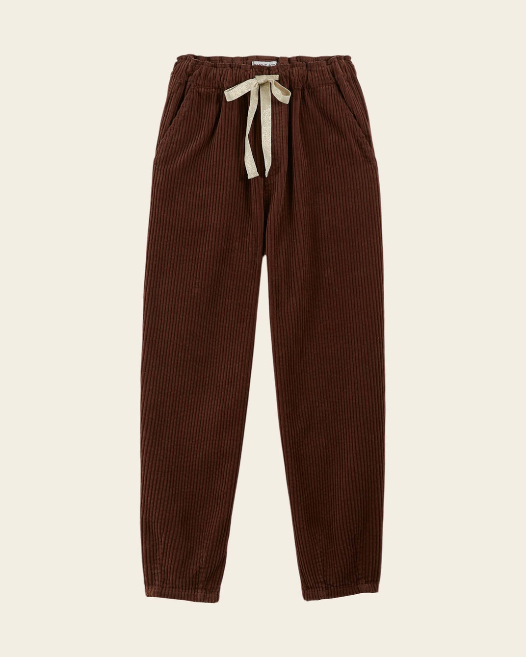 Pantalon velours cotelé châtaigne