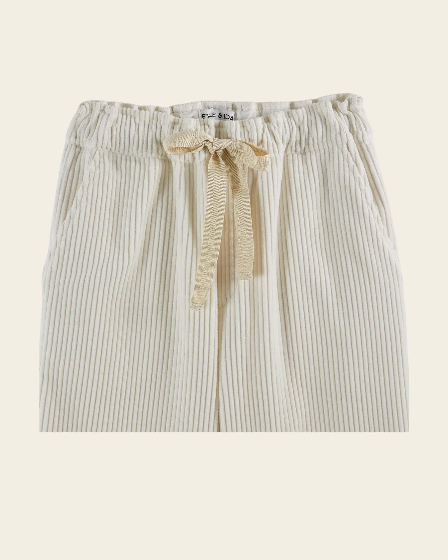 ecru elastic pants