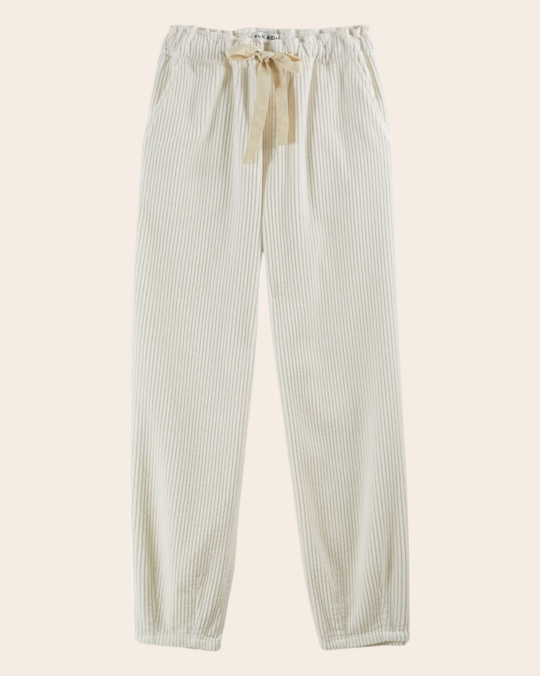 ecru elastic pants