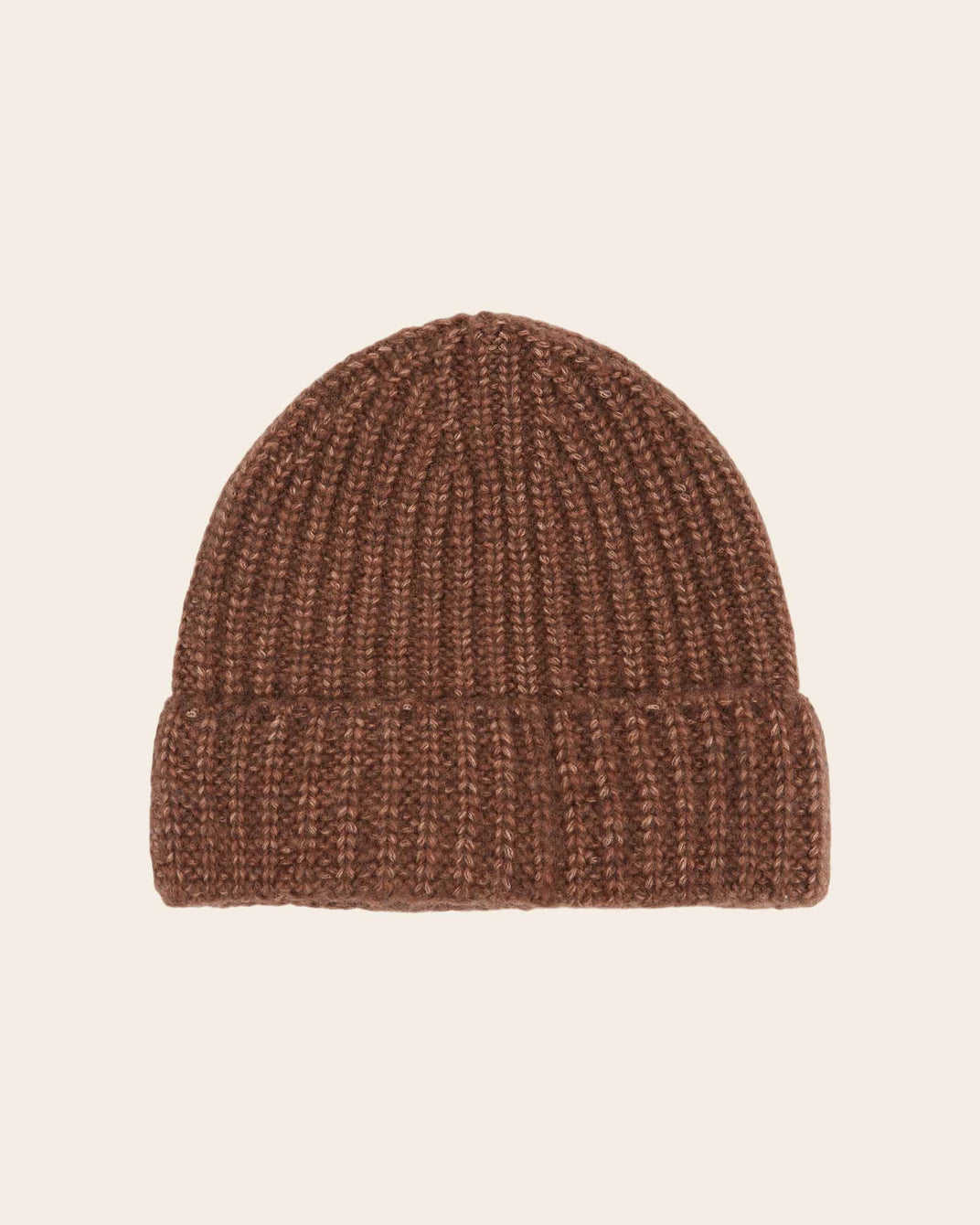 Bonnet laine mérinos marron