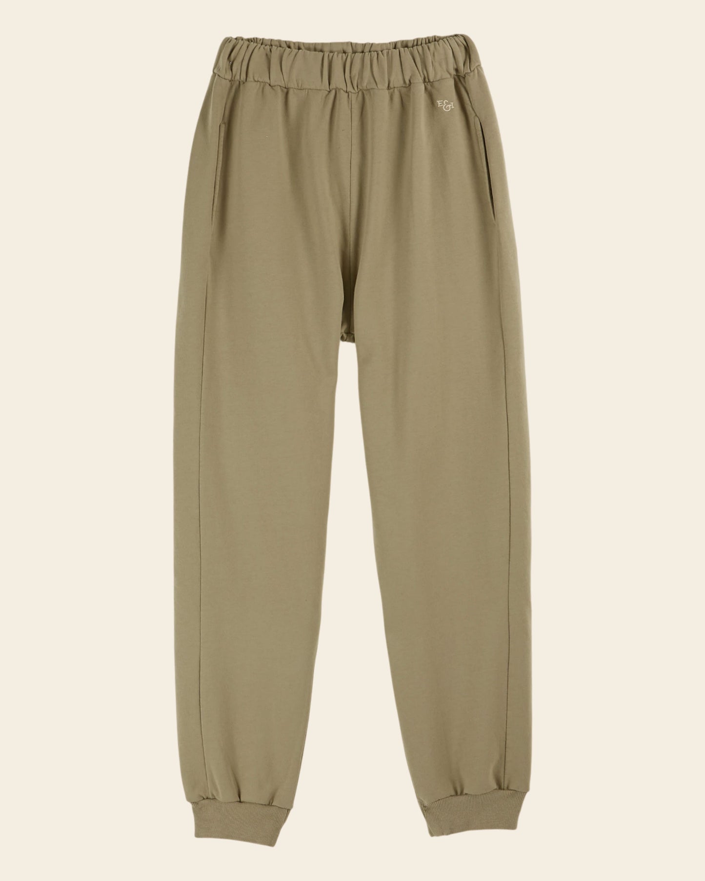 Jogging coton bio kaki