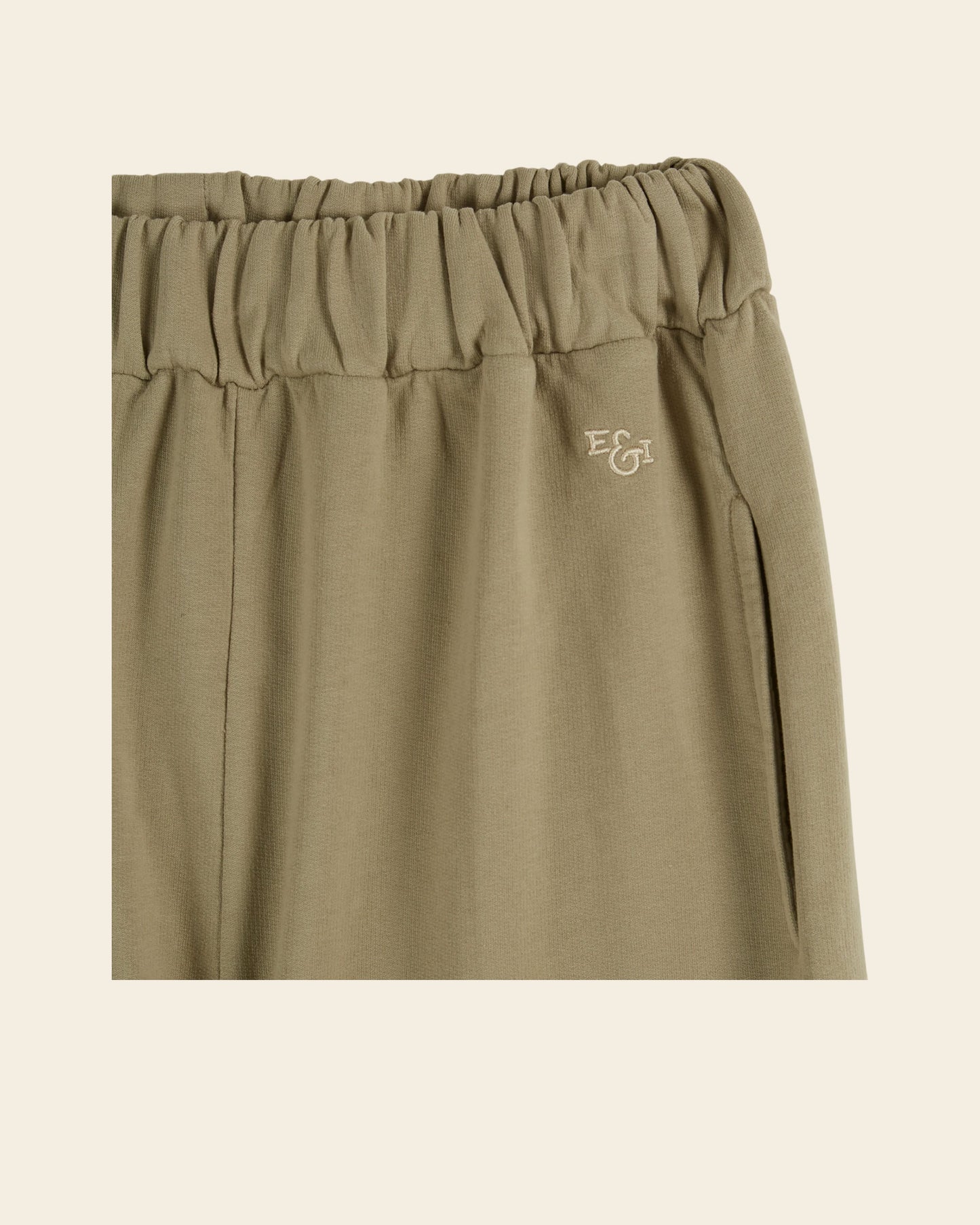 Jogging coton bio kaki