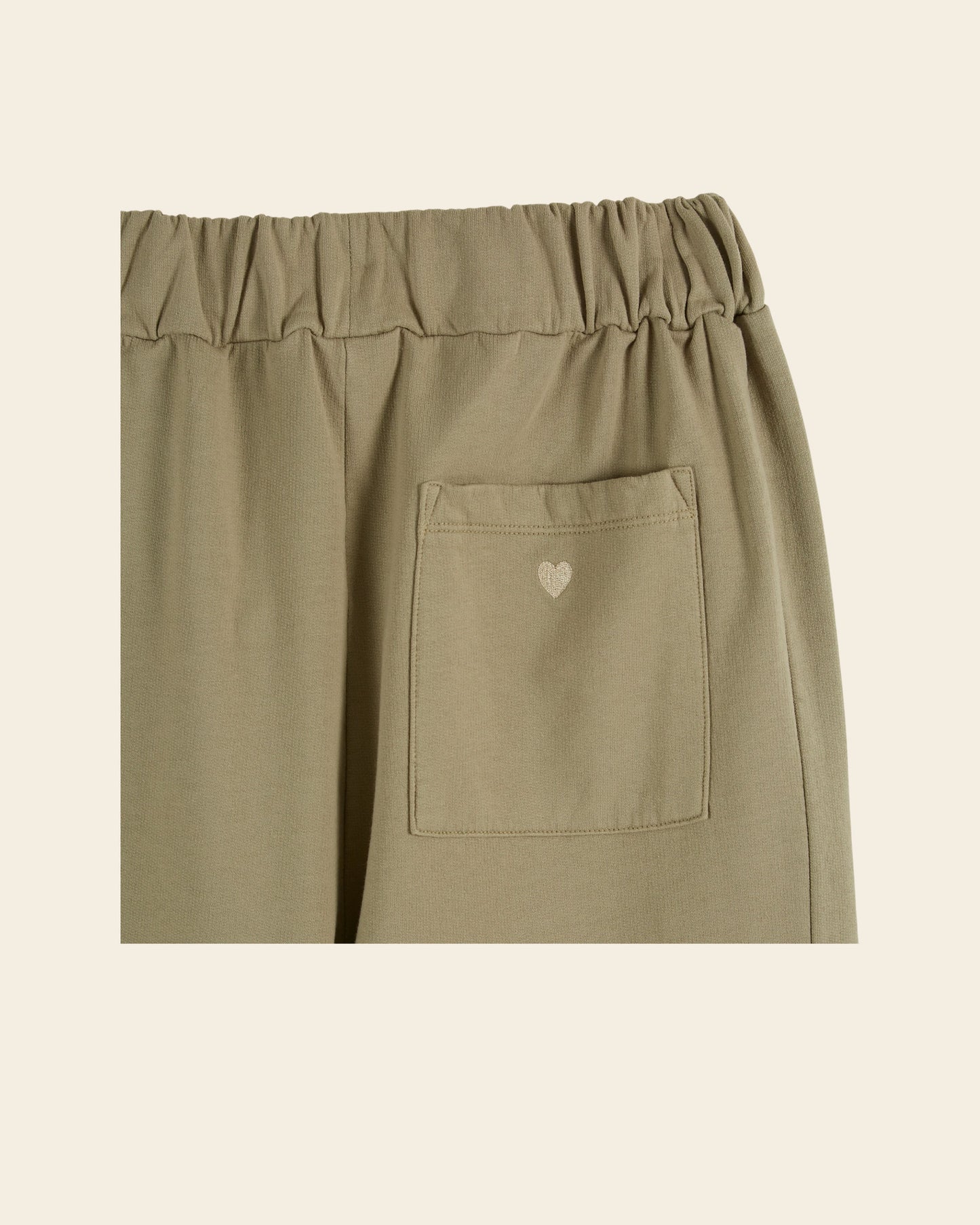 Jogging coton bio kaki