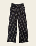 black viscose polka dot pants
