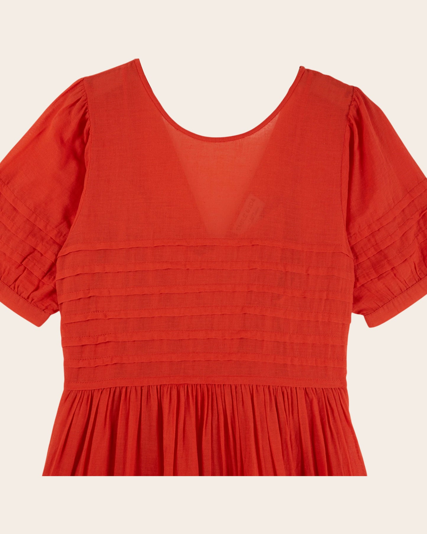 Robe longue - Plissée rouge