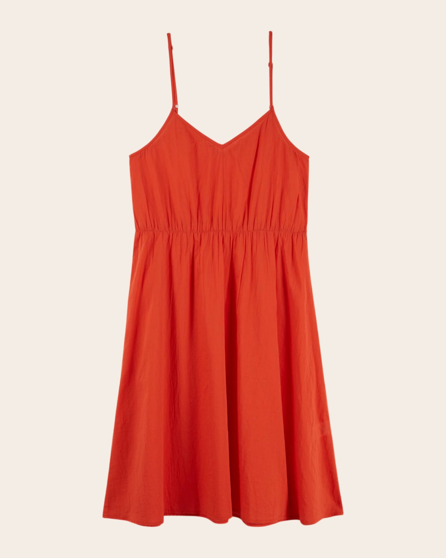 Robe longue - Plissée rouge