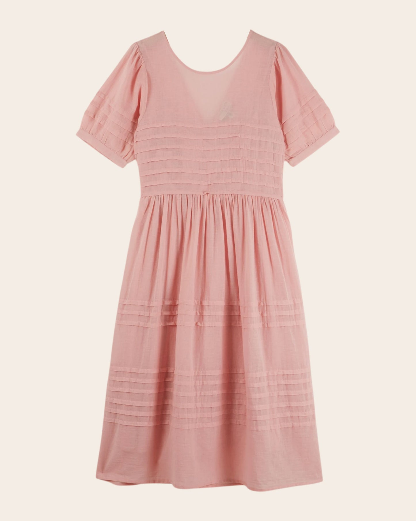 Robe longue - Plissée rose