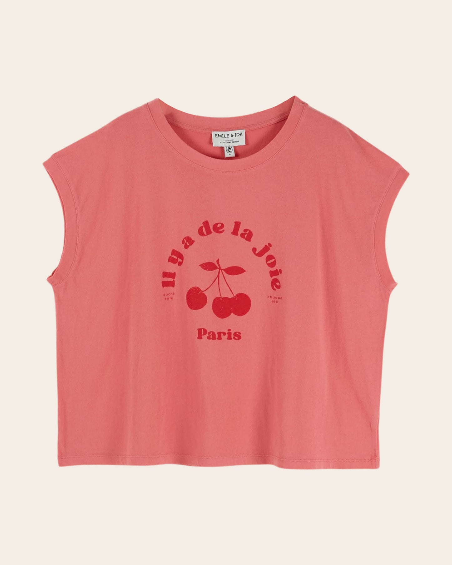 T-shirt - Il y a de la joie rose bonbon