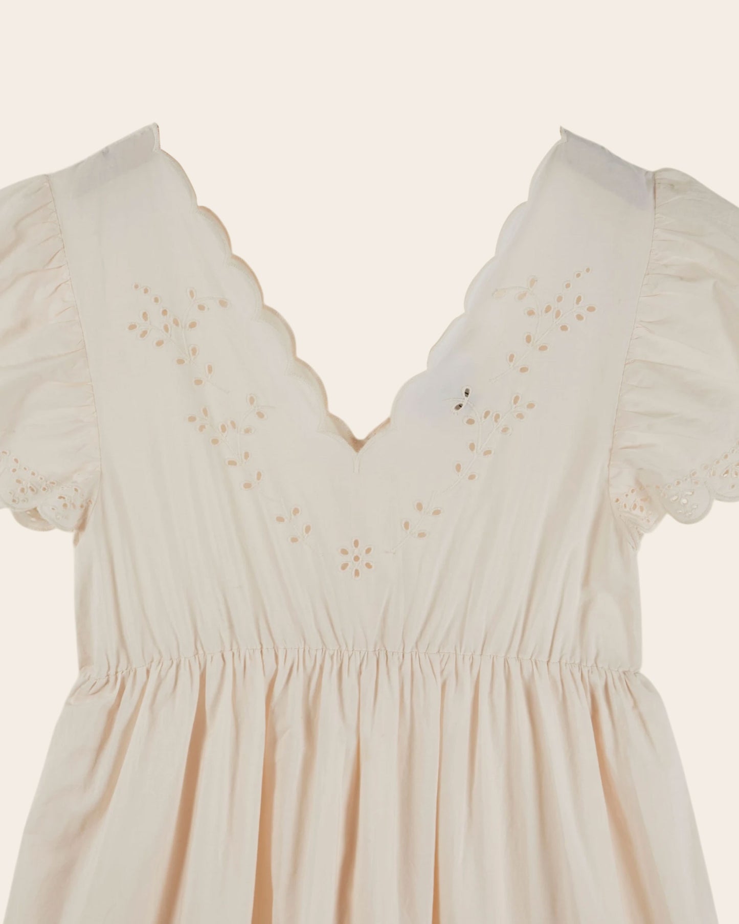 Robe - Festonnée broderie anglaise ivoire