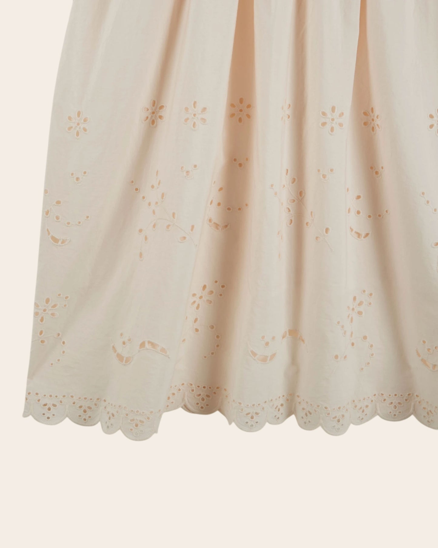 Robe - Festonnée broderie anglaise ivoire