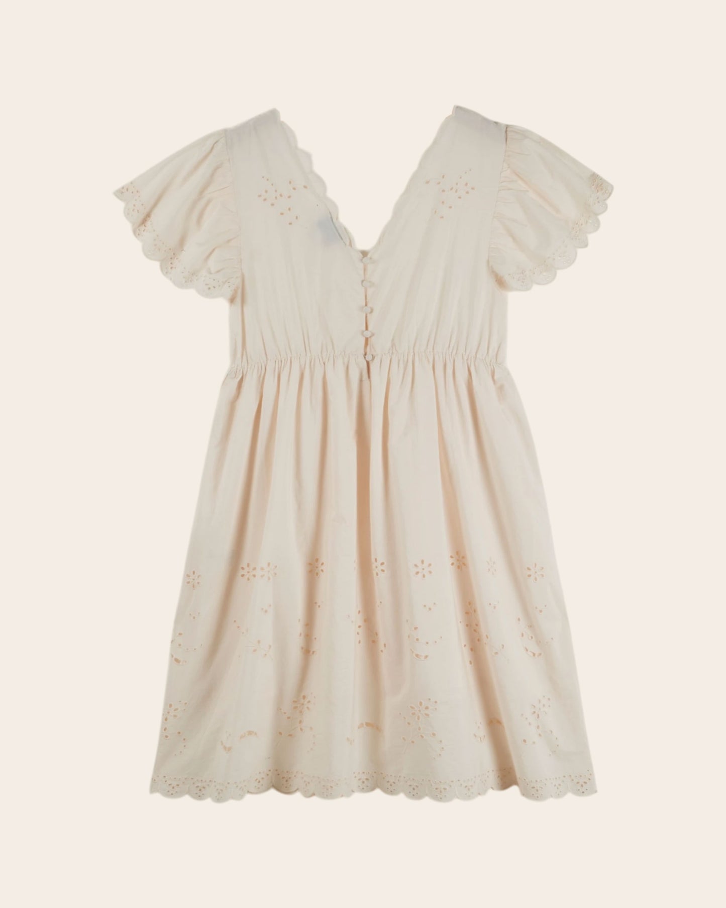 Robe - Festonnée broderie anglaise ivoire
