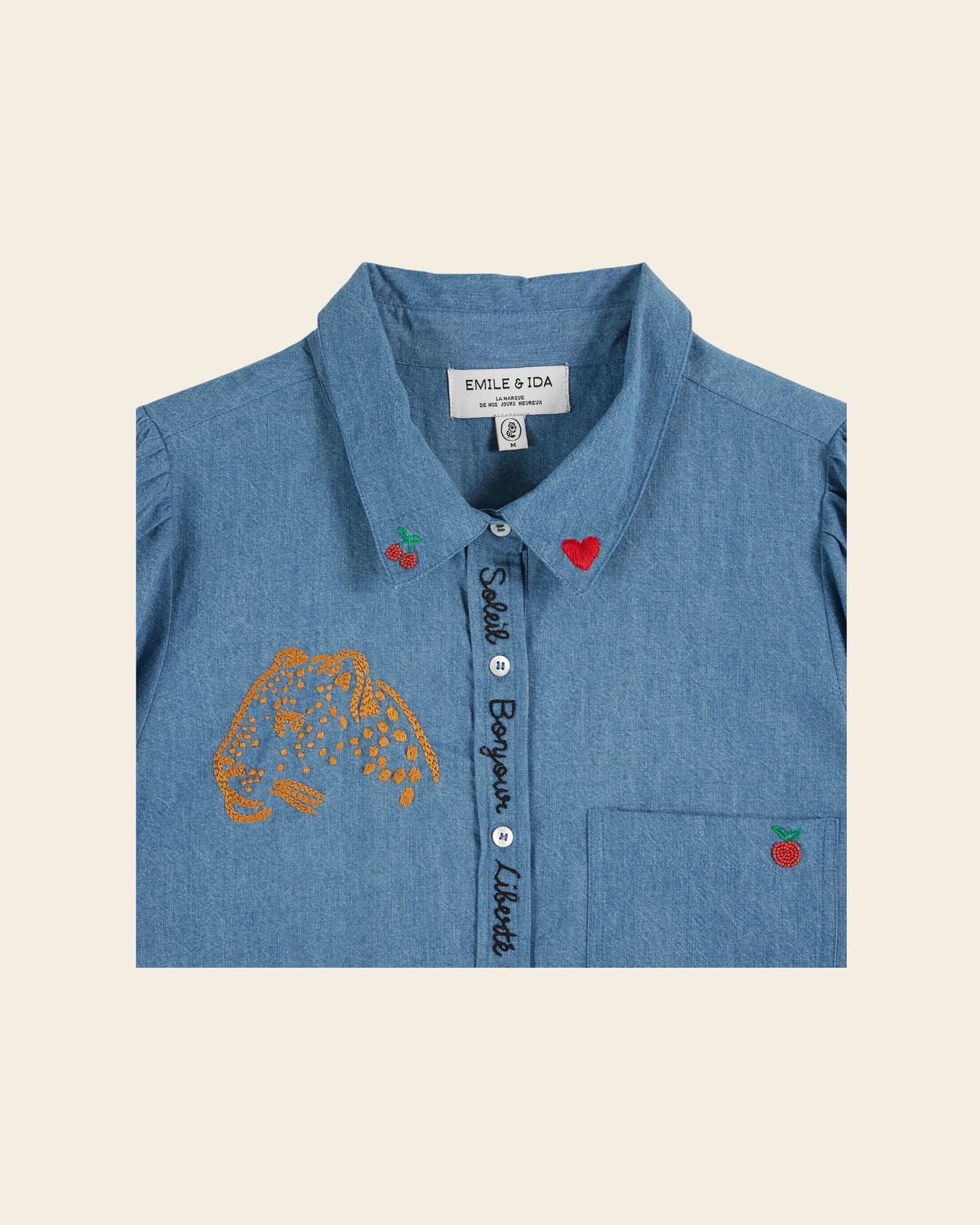Chemise anniversaire 15 ans chambray