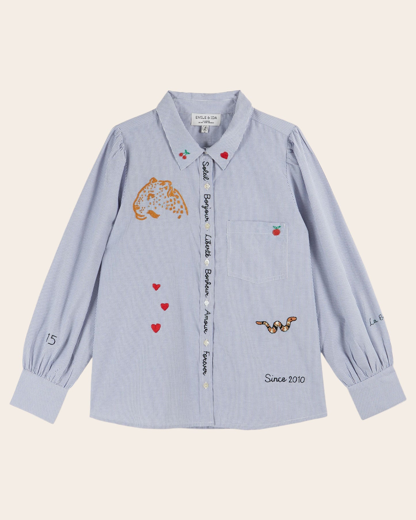 Chemise - 15 ans rayures bleues