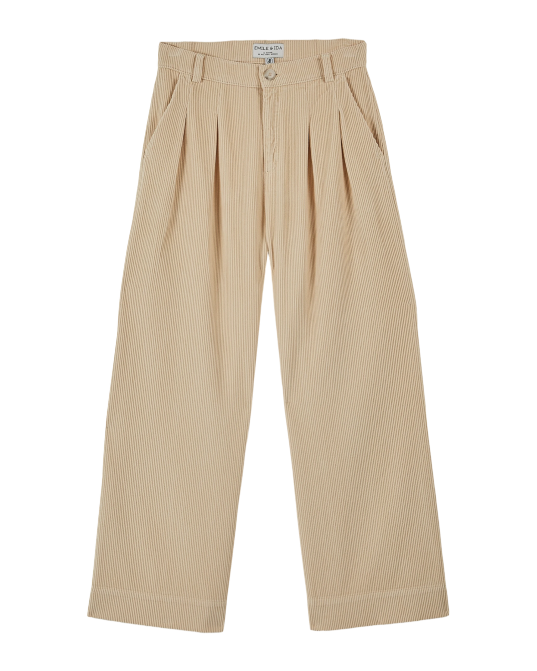 Pantalon palazzo velours brioche