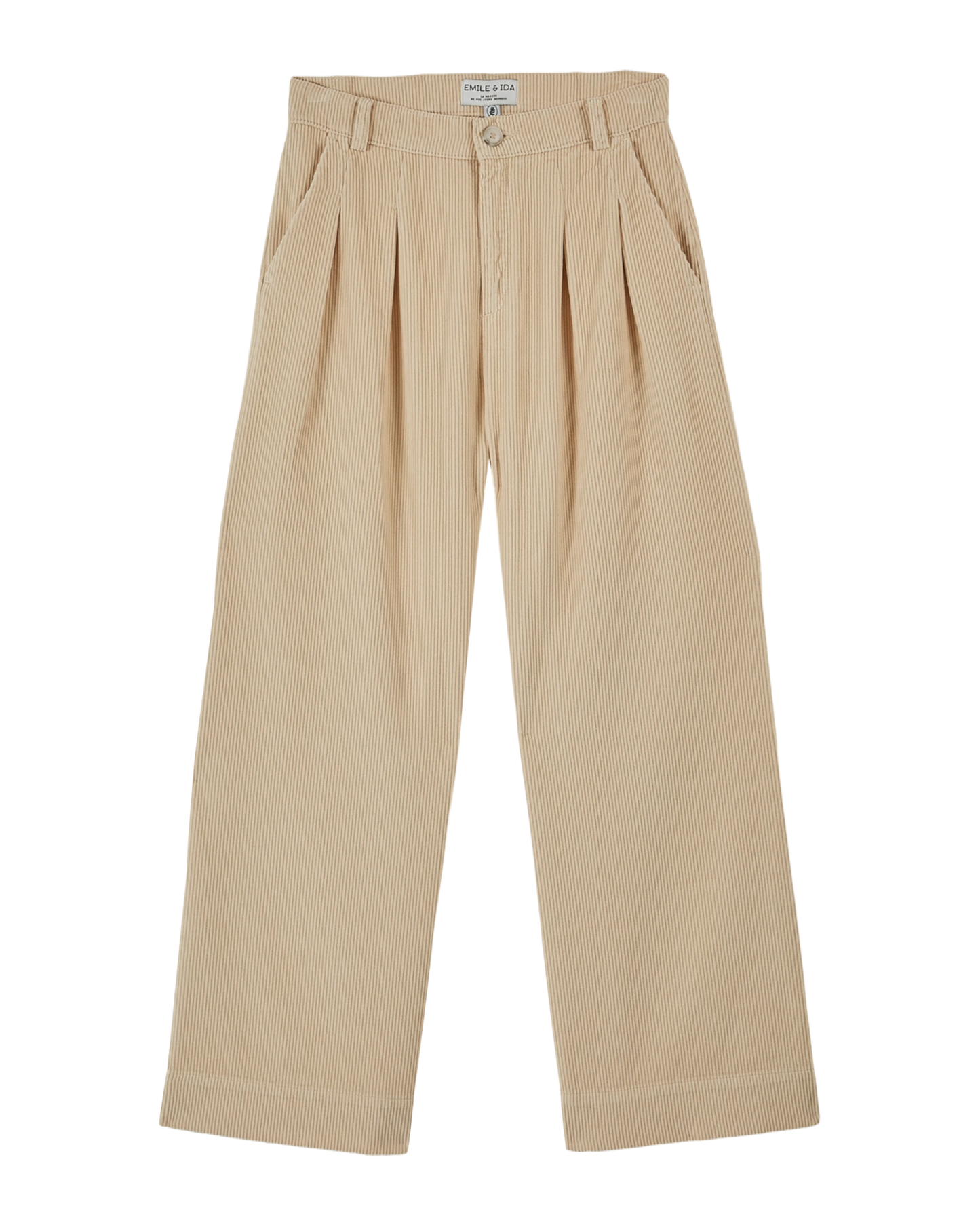 Pantalon palazzo velours brioche