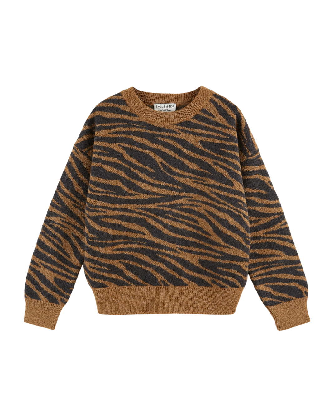 Pull jacquard femme zèbre