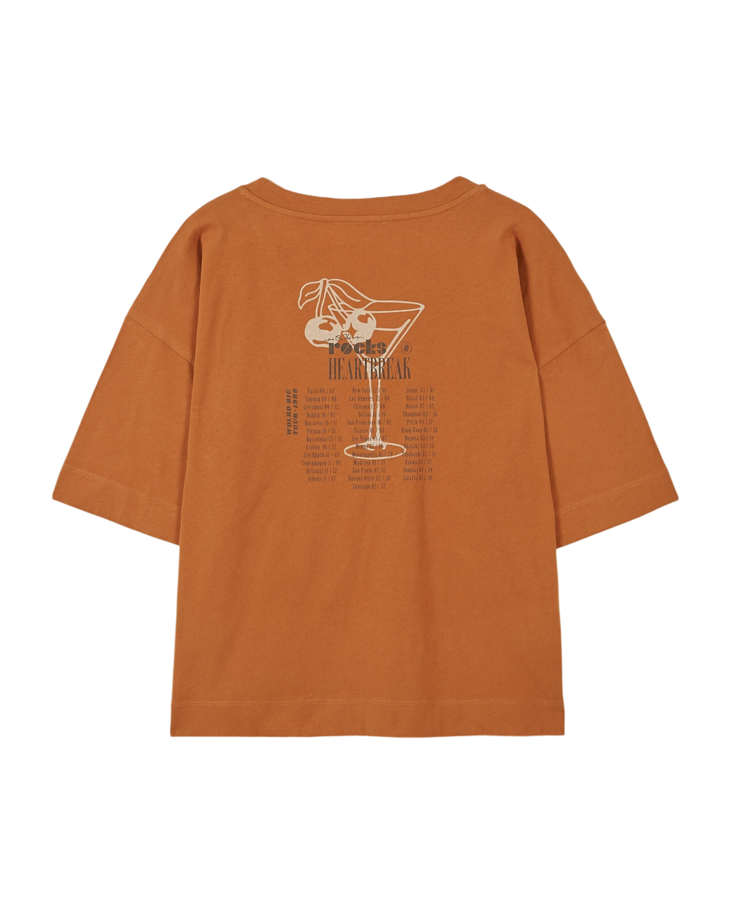 T-shirt On the Rocks coton bio orange brun