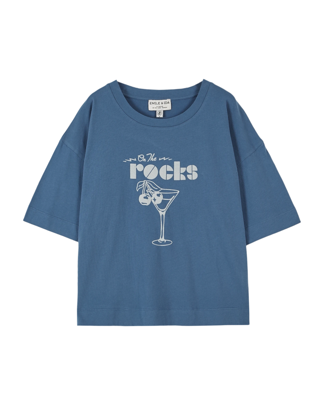 T-shirt On the Rocks coton bio bleu